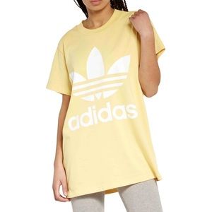 Adidas Trefoil Pale Yellow Oversized Tee